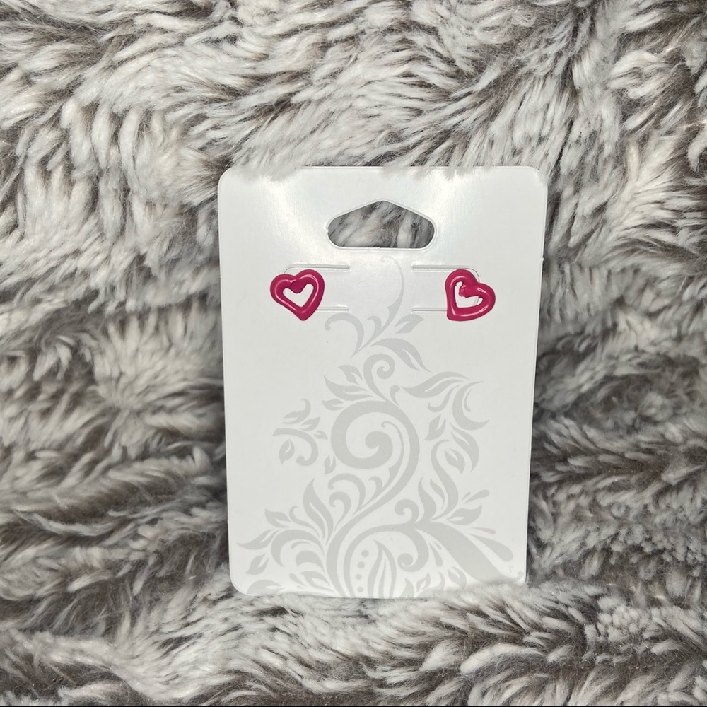 Pink Heart Stud | Sterling Silver Earrings 💕